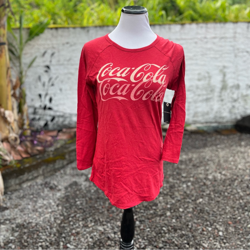 Nwt Lucky Brand Red CocaCola Top